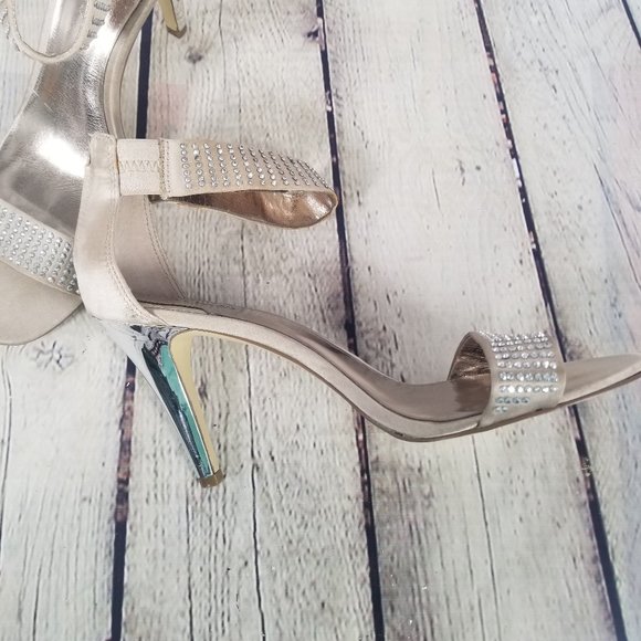 Alfani Special Occasion Gold Rhinestone Heels 9.5M - Picture 3 of 8